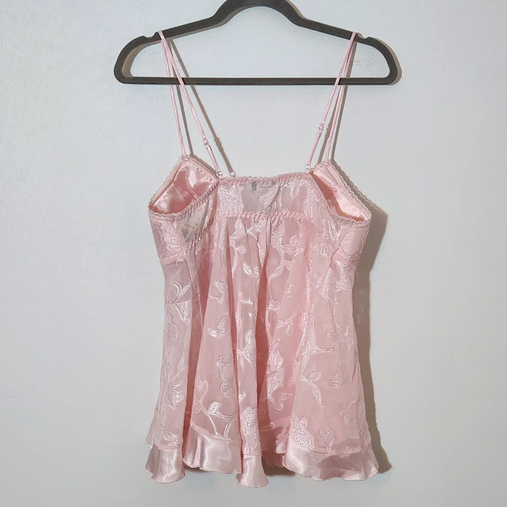 Cinema Etolie Pink Floral Lingerie Camisole Top NWT Size Medium - Picture 4 of 8